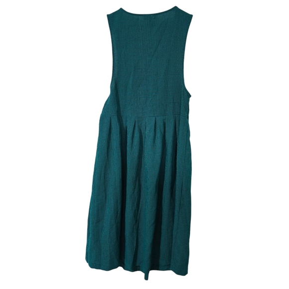 Vintage Checkered Pleated Buttoned Midi Sundress - Picture 3 of 7